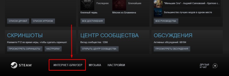 steam интернет браузер