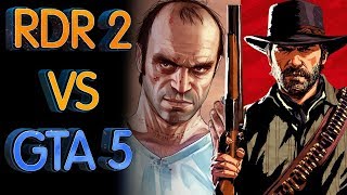Red Dead Redemption 2 и GTA 5 как изменился открытый мир