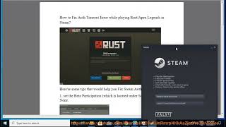 Fix Steam Auth Timeout Error while playing Rust/Apex Legends