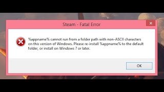 Ошибка. Steam fatal error: %appname%. 